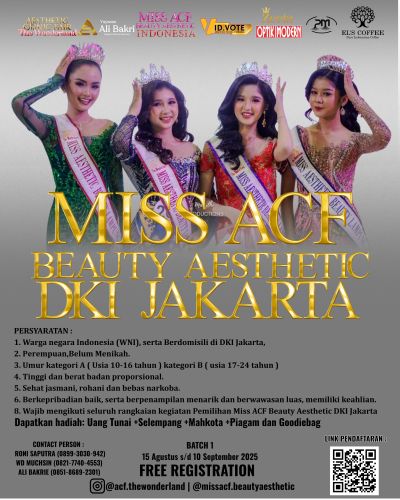 PEMILIHAN MISS ACF BEAUTY AESTHETIC DKI JAKARTA